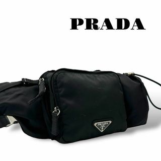 新品・未使用 PRADA 三角ロゴ ボディバッグ ウエストポーチ 黒 正規品