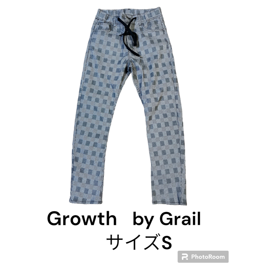 Growth by Grail チェック柄パンツ　サイズS グレー レディースのパンツ(カジュアルパンツ)の商品写真