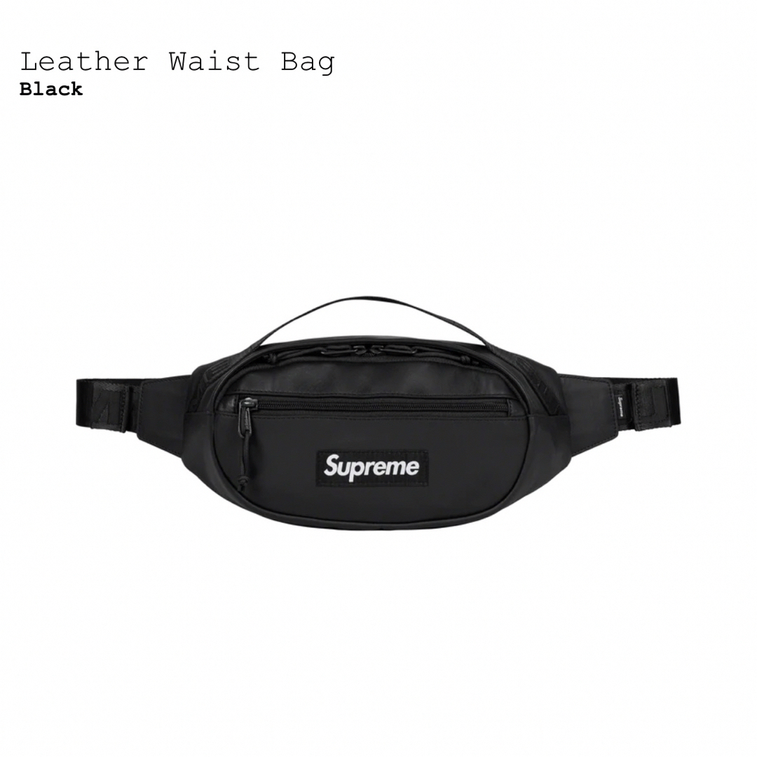 supremeSupreme Leather Waist Bag Black