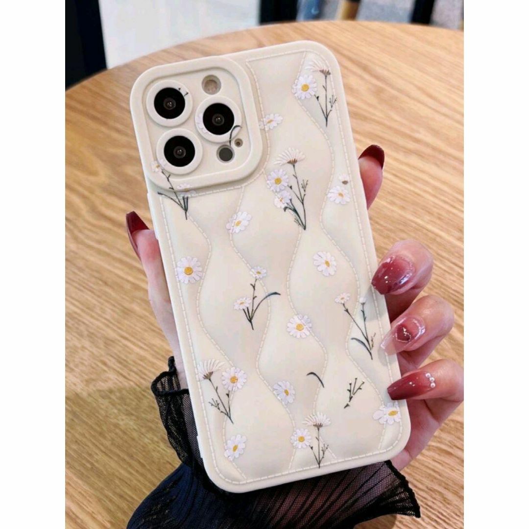 【iphone13ケース】花柄 スマホケース マーガレット アーガイル 韓国 スマホ/家電/カメラのスマホアクセサリー(iPhoneケース)の商品写真