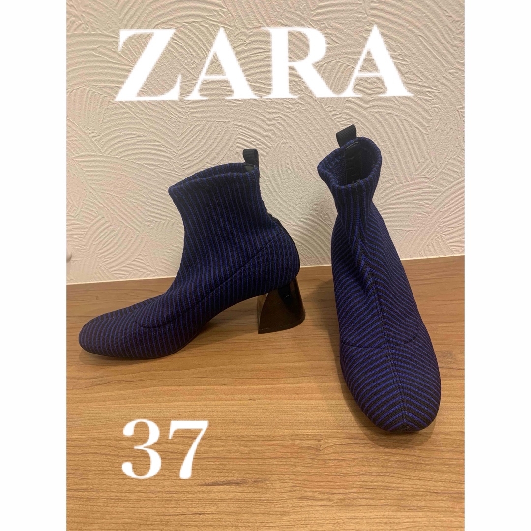 ZARA(ザラ)のZARA  ソックスブーツ　23.5   美品 レディースの靴/シューズ(ブーツ)の商品写真