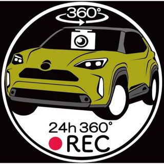 カラー変更可　斜め前　ヤリスクロス　ドラレコ　ドライブレコーダー　ステッカー(車外アクセサリ)