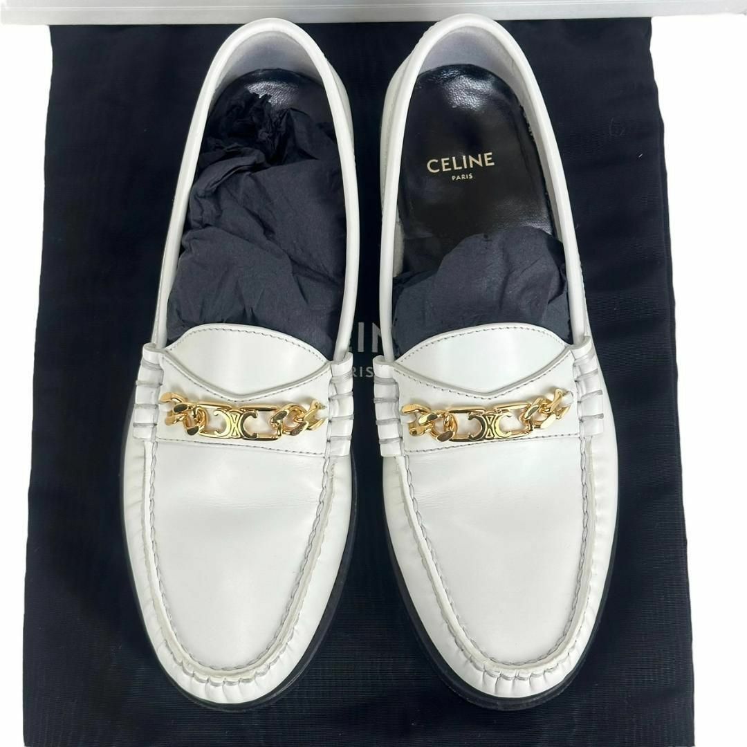 celine(セリーヌ)の現行品☆極美品☆セリーヌ ルコ トリオンフローファー 35.5 カーフスキン レディースの靴/シューズ(ローファー/革靴)の商品写真