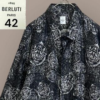 ベルルッティ(Berluti)の☆美品☆ベルルッティ シルク100% クレストプリント シルクシャツ 長袖(シャツ)