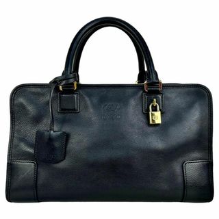 ロエベ(LOEWE)の☆美品☆ロエベ アマソナ36 ハンドバッグ オールレザー 最高級品 ブラック(ハンドバッグ)