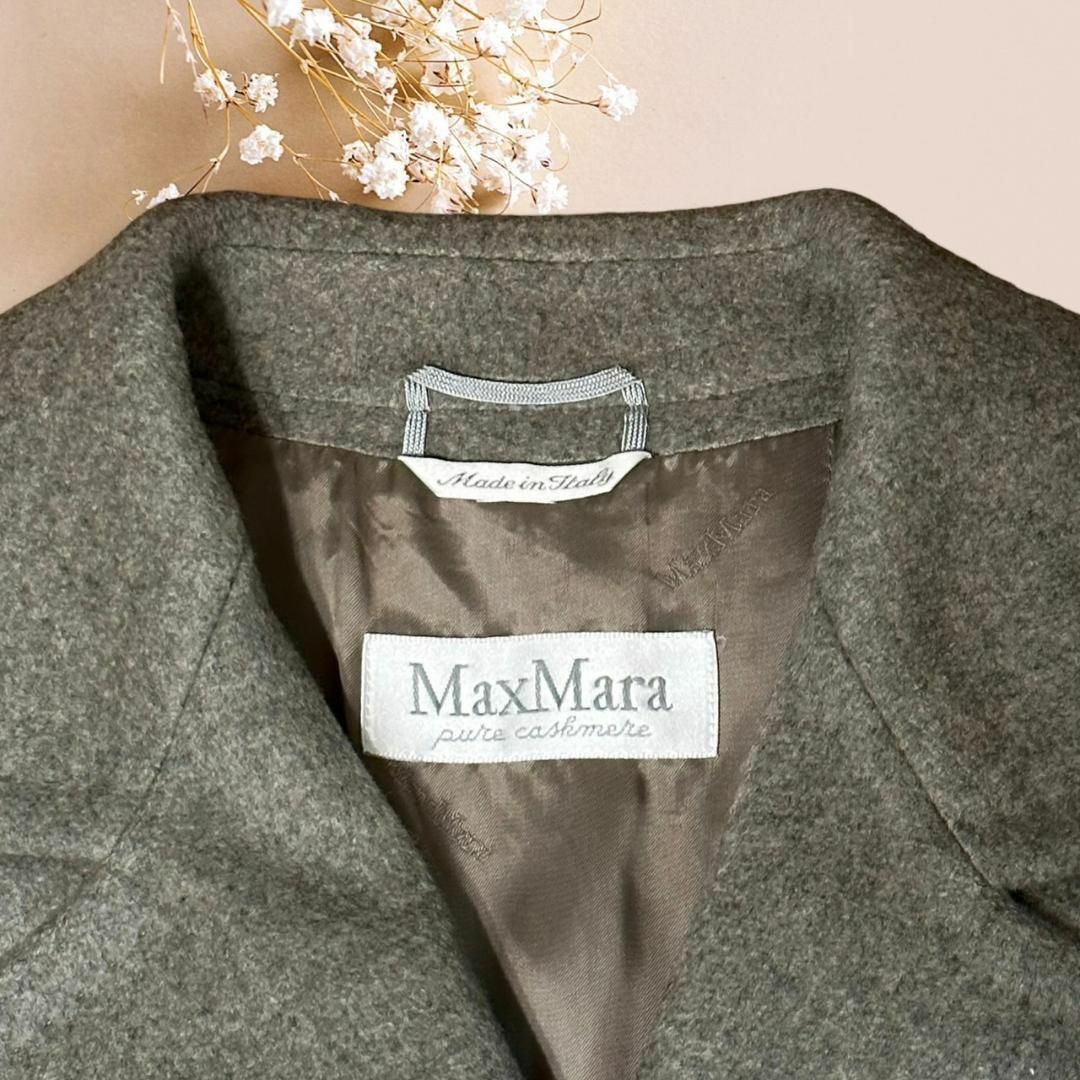 未使用級 MAX MARA チェスター コート 白タグ 最上級 カシミヤ混