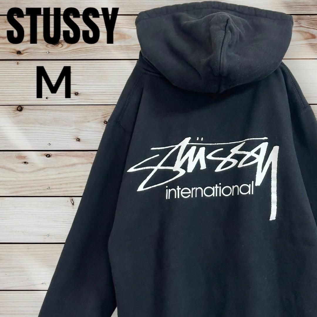 STUSSY - 【両面デザイン】ステューシー Ｍ パーカー ショーンフォント