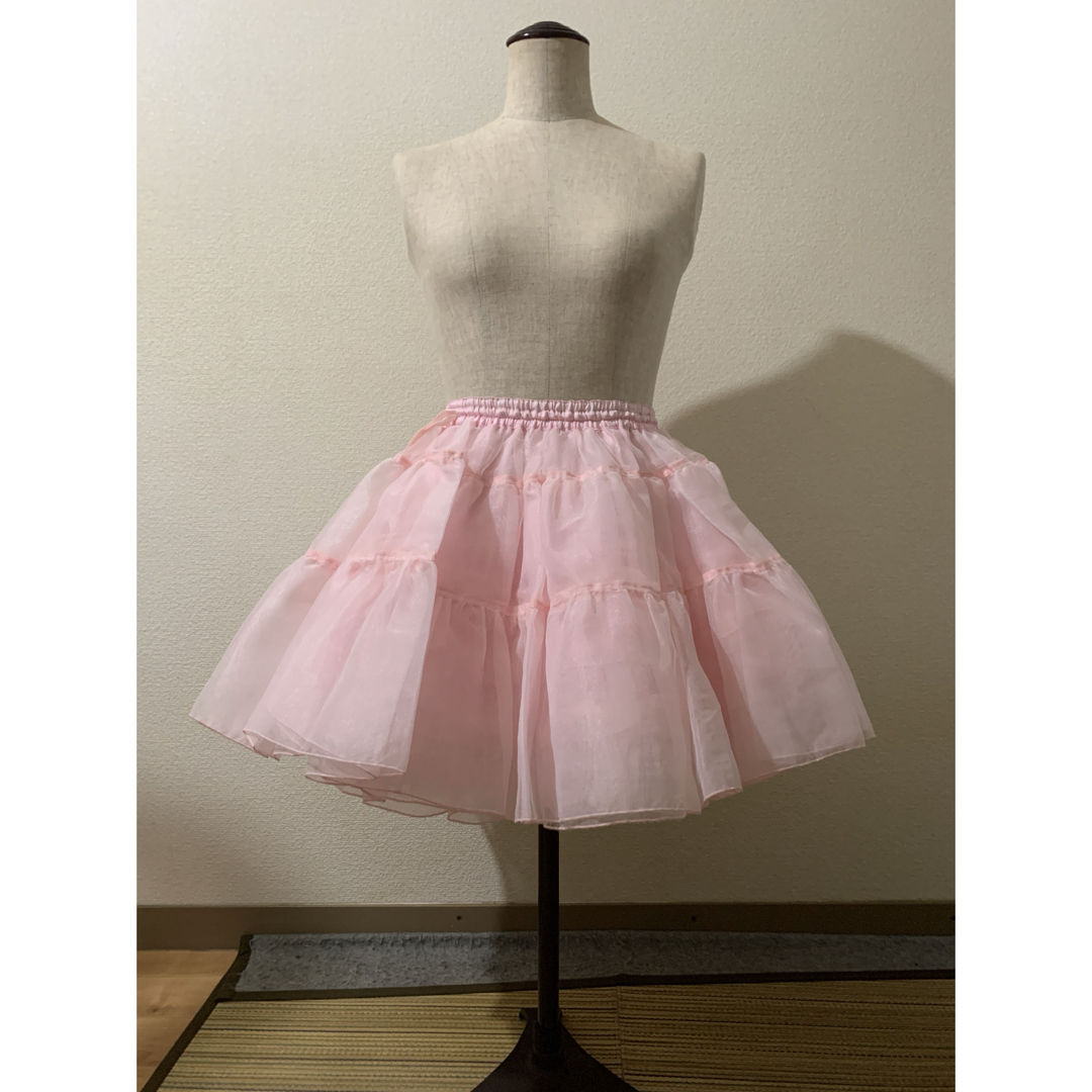 Angelic Pretty(アンジェリックプリティー)の送料無料　アンジェリックプリティ　ドレスアップパニエ　ピンク レディースのスカート(ひざ丈スカート)の商品写真