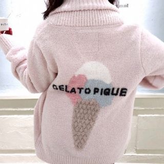 ジェラートピケ(gelato pique)のジェラートピケ　10thアイスクリームモチーフカーディガン(カーディガン)