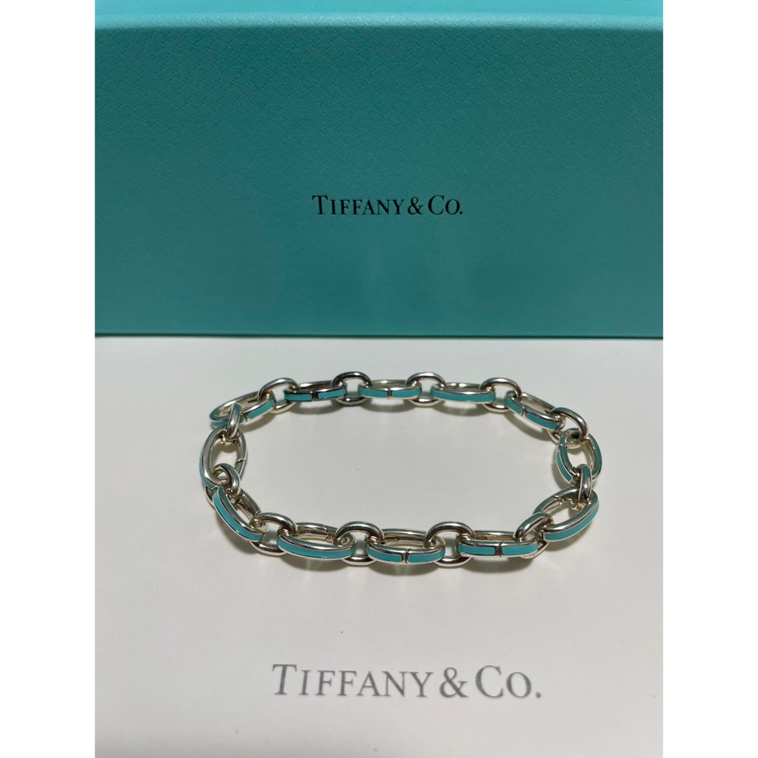 Tiffany & Co.(ティファニー)のクラスピング リンク Tiffanyティファニー ブルー エナメル フィニッシュ メンズのアクセサリー(ブレスレット)の商品写真