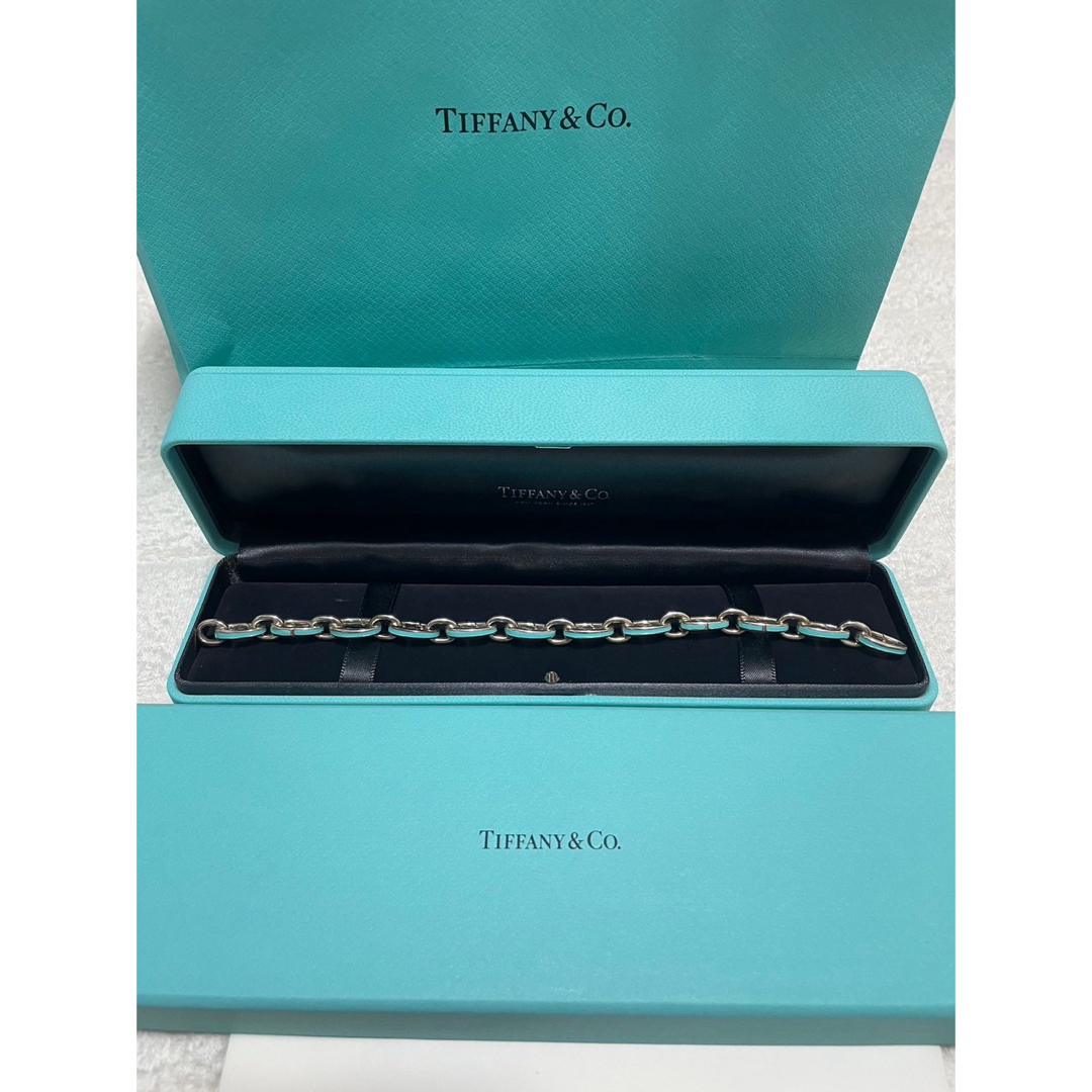 Tiffany & Co.(ティファニー)のクラスピング リンク Tiffanyティファニー ブルー エナメル フィニッシュ メンズのアクセサリー(ブレスレット)の商品写真