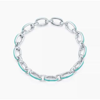 ティファニー(Tiffany & Co.)のクラスピング リンク Tiffanyティファニー ブルー エナメル フィニッシュ(ブレスレット)