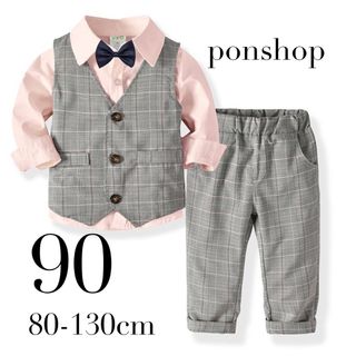 男の子　フォーマルスーツ　９０cm キッズ　子ども(ドレス/フォーマル)