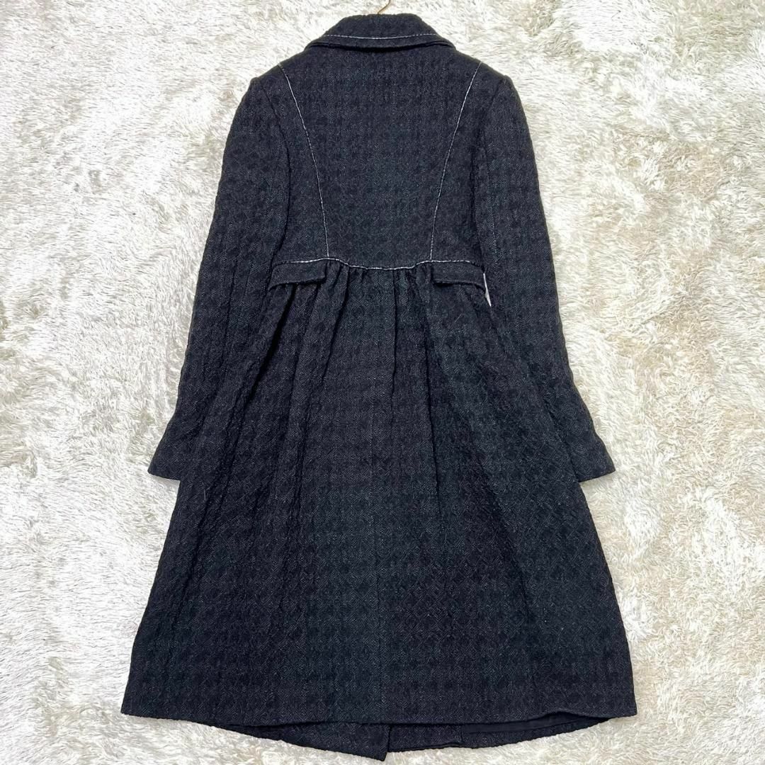 Bottega Veneta(ボッテガヴェネタ)の美品☆パイソン使用☆ボッテガヴェネタ 40/L ロングコート シルク混 レディースのジャケット/アウター(ロングコート)の商品写真