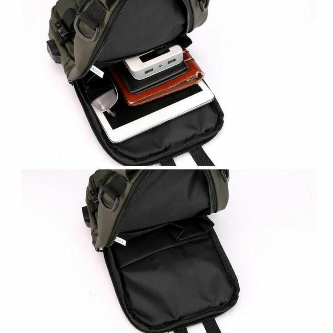 4WAYボディーバッグ 防水 ミニリュック ショルダーバッグ 手提げ 大容量 黒 メンズのバッグ(ボディーバッグ)の商品写真