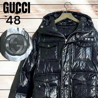 グッチ(Gucci)の☆美品☆GUCCI ダウンジャケット インターロッキング GG ワッペン ロゴ(ダウンジャケット)