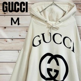 グッチ(Gucci)の【人気デザイン】グッチ　インターロッキングG　プルオーバー　パーカー　アイボリー(パーカー)