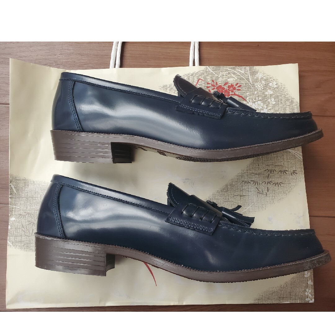 HARUTA(ハルタ)のハルタ HARUTA タッセル付きローファー ブルー 24.5cm レディースの靴/シューズ(ローファー/革靴)の商品写真