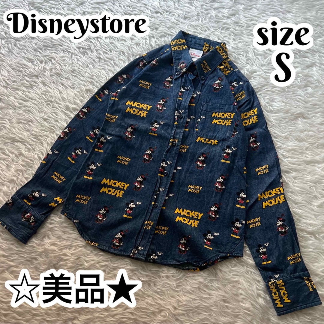 Disney(ディズニー)の美品✨ Disneystore 長袖 デニム シャツ ミッキー&ミニー S メンズのトップス(シャツ)の商品写真