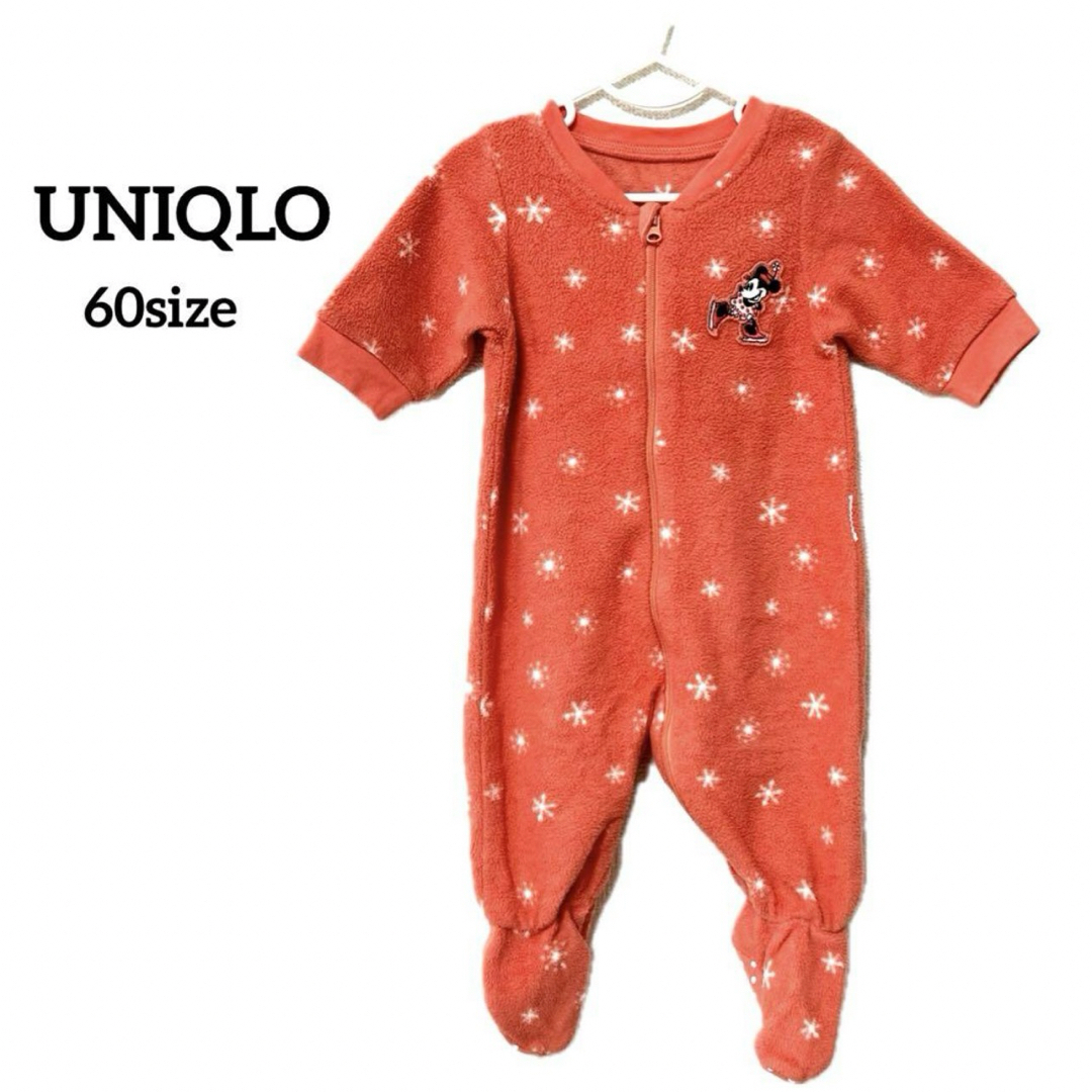 UNIQLO(ユニクロ)のUNIQLO ユニクロ カバーオール ロンパース ミニー Disney  60 キッズ/ベビー/マタニティのベビー服(~85cm)(カバーオール)の商品写真