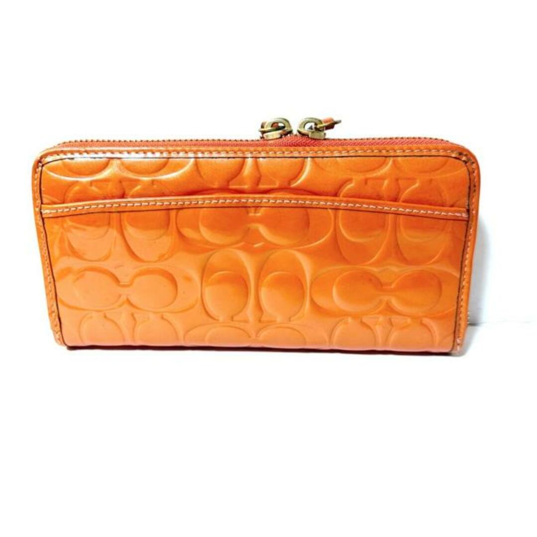COACH(コーチ)のコーチ 長財布 シグネチャー柄 オレンジ レディースのファッション小物(財布)の商品写真