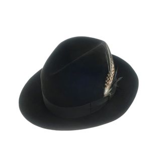 ボルサリーノ(Borsalino)の【中古】ボルサリーノ Borsalino ラビットファー 中折れハット ブラック【サイズ58】【メンズ】(ハット)