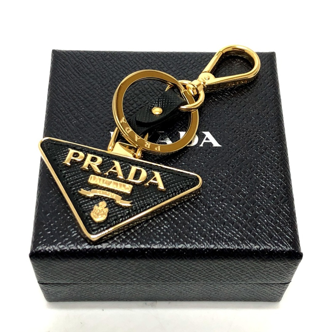 ファッション小物プラダ PRADA 三角ロゴ プレート 1PP128 053 トライアングルロゴ キーリング GP ブラック