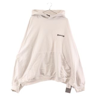 バレンシアガ(Balenciaga)のBALENCIAGA バレンシアガ 23AW BB FRONT LOGO PULLOVER HOODIE BBフロントロゴプルオーバーフーディ パーカー ホワイト 713677 TOVP1(パーカー)