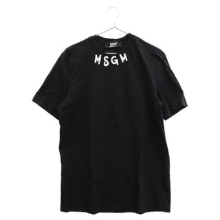 エムエスジイエム(MSGM)のMSGM エムエスジーエム 22SS ブラッシュストローク ロゴ 半袖Tシャツ 3240MM96 ブラック(Tシャツ/カットソー(半袖/袖なし))