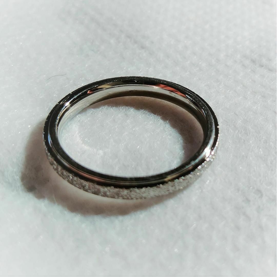 7号 US4号 シンプル 艶消し 指輪 シルバー 18K チタン レディースのアクセサリー(リング(指輪))の商品写真
