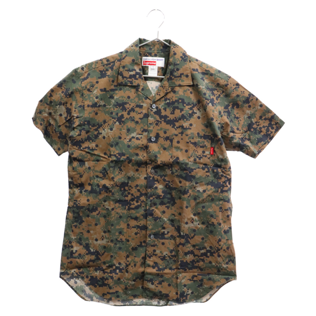 Supreme(シュプリーム)のSUPREME シュプリーム 13SS×COMME des GARCONS shirt Loop Collar Shirt 半袖シャツ 黒ドット オリーブ迷彩 デジカモ カーキ メンズのトップス(シャツ)の商品写真