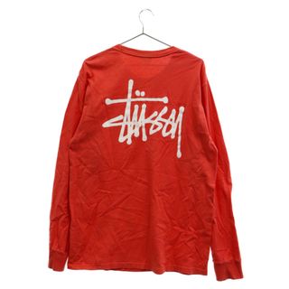 ステューシー(STUSSY)のSTUSSY ステューシー ショーンフォント ロゴプリント 長袖Tシャツ ピンク(Tシャツ/カットソー(七分/長袖))