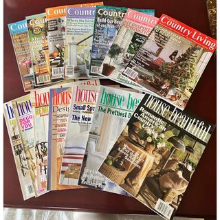 洋雑誌【Country Living】【house beautiful】14冊!(洋書)