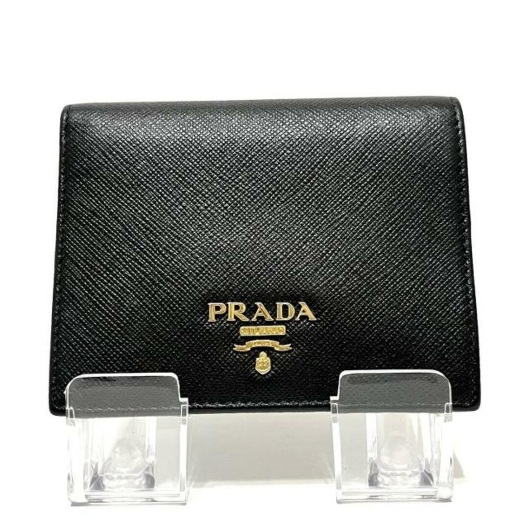 PRADA(プラダ) 2つ折り財布 - 黒 レザー小銭入れ⇒1箇所