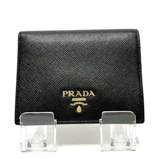 プラダ(PRADA)のPRADA(プラダ) 2つ折り財布 - 黒 レザー(財布)