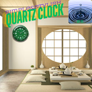 壁時計 ウォールクロック クォーツ静音 西欧風 グリーン緑 おしゃれ 部屋飾り(掛時計/柱時計)