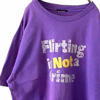 Flirting is Not a Crime Tシャツ パープル 紫 古着(Tシャツ/カットソー(半袖/袖なし))