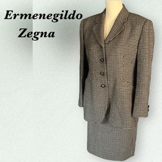 エルメネジルドゼニア(Ermenegildo Zegna)のエルメネジルドゼニア ★ セットアップスーツ ウール100% 千鳥格子(スーツ)