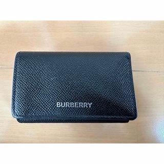 バーバリー(BURBERRY)のバーバリー BURBERRY 三つ折り財布 ネイビーxシルバー レザー (折り財布)