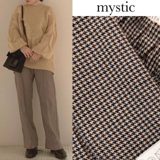 ミスティック(mystic)のミスティック 千鳥格子 チェック センターシーム パンツ(カジュアルパンツ)