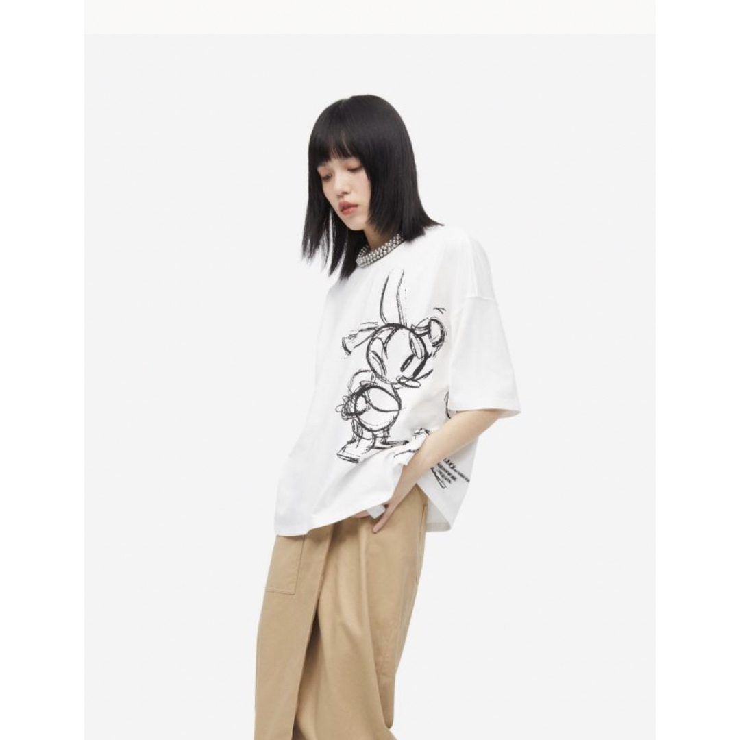 H&M(エイチアンドエム)のオーバーサイズプリントTシャツ(M) メンズのトップス(Tシャツ/カットソー(半袖/袖なし))の商品写真