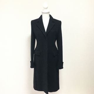 極美品 MaxMara 32万 最高級ロングベルテッドコート 白タグ カシミヤ