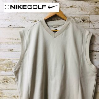 ナイキ(NIKE)のナイキゴルフ NIKEGOLF ベスト ベージュ 刺繍ロゴ XL(ウエア)