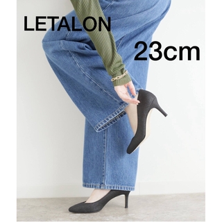 ルタロン(Le Talon)のLETALON 7cmグリッタープレーンパンプス 23cm(ハイヒール/パンプス)