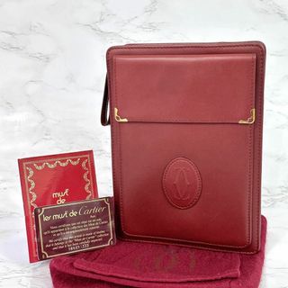 Cartier - カルティエ Cartier セカンドバッグ クラッチバッグ ボルドー レザー