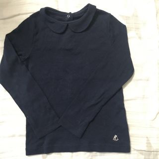 プチバトー(PETIT BATEAU)のプチバトー　カットソー&コーディロイスカート　ネイビー5ans(Tシャツ/カットソー)