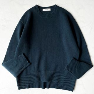 ロンハーマン(Ron Herman)の極美品✨ エブール ウール カシミア30％  ニット ゆったり ダークグリーン(ニット/セーター)