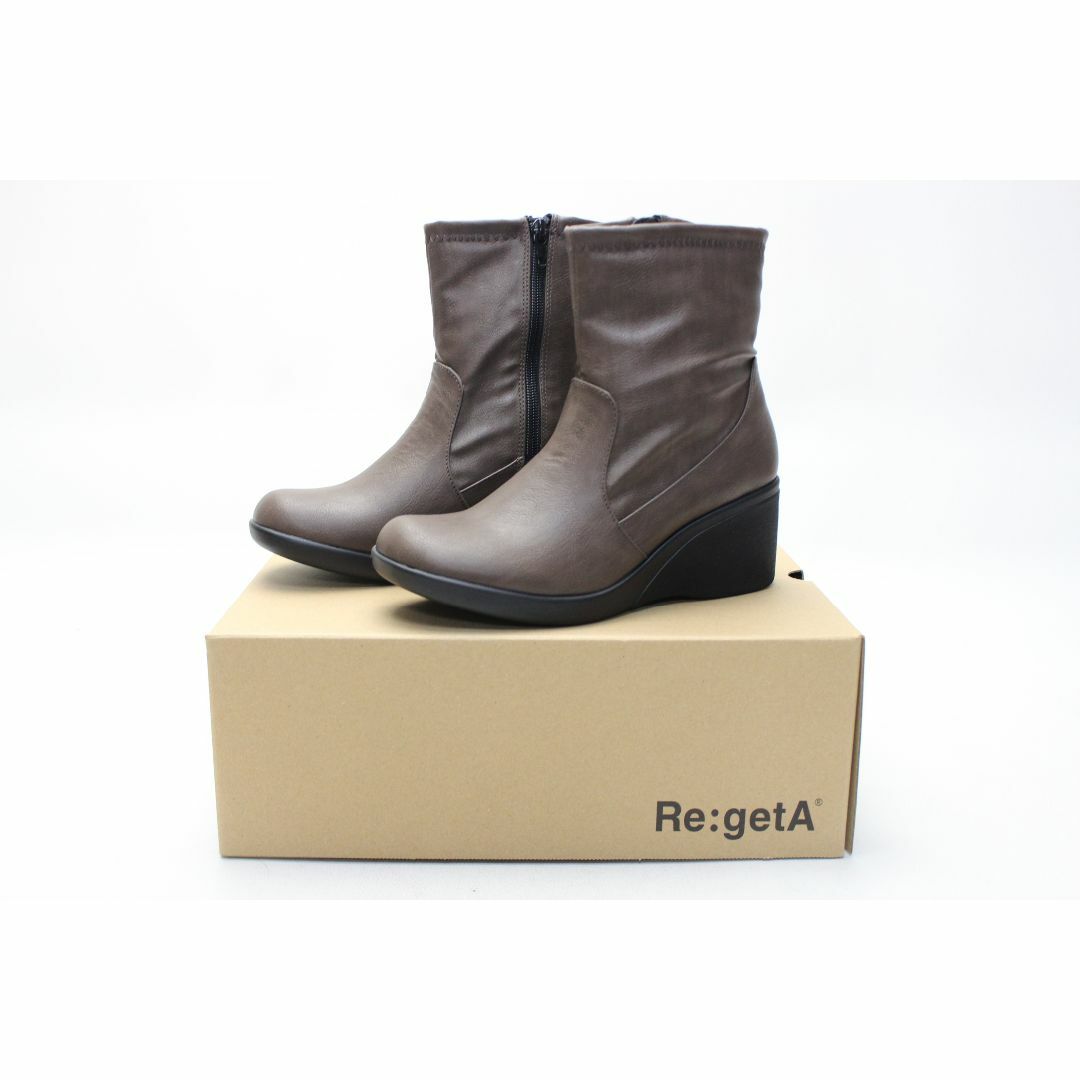 Re:getA(リゲッタ)の新品♪Re:getA サイドZIPウエッジブーツ(S)/04 レディースの靴/シューズ(ブーツ)の商品写真