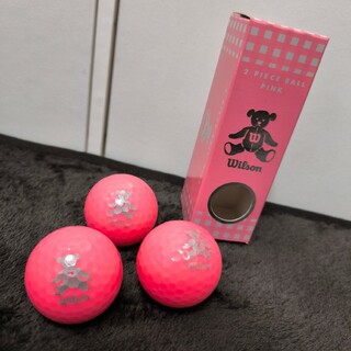 Kasco - 【新品未使用】ゴルフボール　キャスコ　くま　ピンク　3個入り