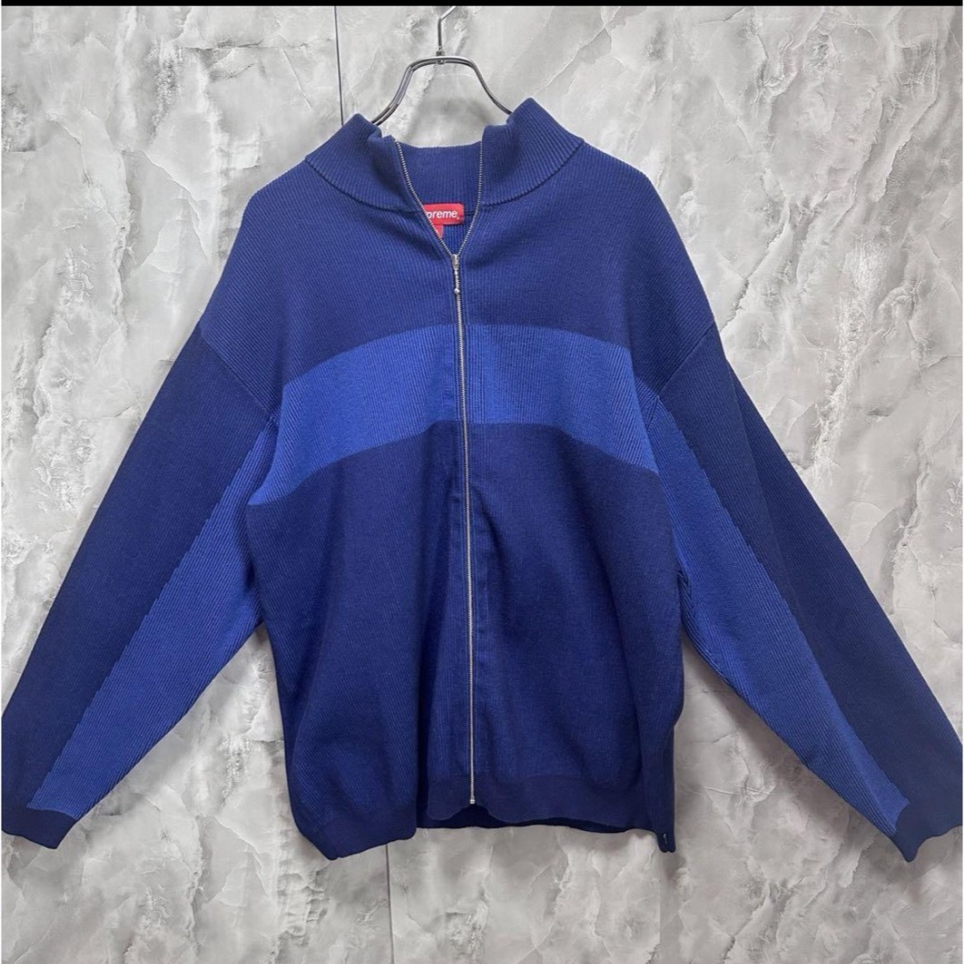 Supreme(シュプリーム)の22AW/2-Tone Ribbed Zip Up Sweater/セーターXL メンズのトップス(ニット/セーター)の商品写真